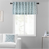 Martinique Aqua Printed Cotton Window Valance