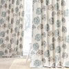 Allium Blue Gray Printed Cotton Curtain