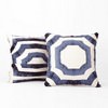 Mecca Blue Printed Cotton Cushion Covers - PAIR