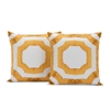 Mecca Gold Printed Cotton Cushion Covers - PAIR