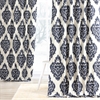 Ikat Blue Printed Cotton Curtain