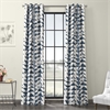 Triad Indigo Grommet Printed Cotton Twill Curtain