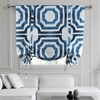 Mecca Blue Printed Cotton Tie-Up Window Shade