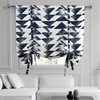 Triad Indigo Printed Cotton Tie-Up Window Shade