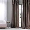 Mushroom Ruched Faux Solid Taffeta Curtain