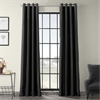 Black Grommet Blackout Faux Silk Taffeta Curtain