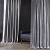 Signature Social Silver Faux Silk Taffeta Hotel Blackout Curtain