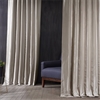 Signature Virtual Beige Faux Silk Taffeta Hotel Blackout Curtain