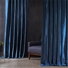 Signature Future Blue Faux Silk Taffeta Hotel Blackout Curtain