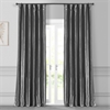 Graphite Faux Silk Taffeta Curtain