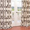 Royal Gate Off White & Brown Designer Flocked Curtain