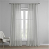 Strasbourg Dot Grey Patterned Linen Sheer Curtain