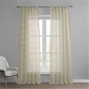 Sirius Beige Patterned Linen Sheer Curtain