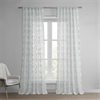 Capella Silver Patterned Linen Sheer Curtain