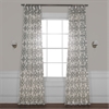 SeaGlass Grey Printed Faux Linen Sheer Curtain