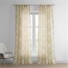 Damascus Tan Printed Faux Linen Sheer Curtain