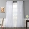 Extra Wide Solid White Voile Poly Sheer Curtain