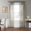 Solid Museum Grey Voile Poly Sheer Curtain Pair (2 Panels)