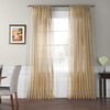 Extra Wide Solid Soft Tan Voile Poly Sheer Curtain