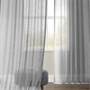 Nickel Faux Linen Sheer Curtain