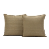 Sandalwood Raw Silk Cushion Covers - Pair