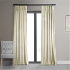 Signature Alabaster Beige Pleated Blackout Velvet Curtain