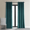 Signature Everglade Teal Grommet Blackout Velvet Curtain