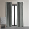 Signature Silver Grey Blackout Velvet Curtain