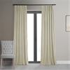 Signature Cool Beige Pleated Blackout Velvet Curtain