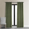 Signature Hunter Green Grommet Blackout Velvet Curtain