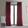 Signature Burgundy Pleated Blackout Velvet Curtain