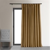 Signature Amber Gold Extra Wide Velvet Blackout Pole Pocket Curtain