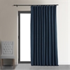 Signature Midnight Blue Extra Wide Velvet Blackout Pole Pocket Curtain