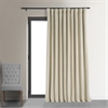 Signature Ivory Extra Wide Velvet Blackout Pole Pocket Curtain