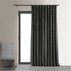 Signature Gunmetal Grey Extra Wide Blackout Velvet Curtain