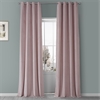 Ballet Pink Heritage Plush Velvet Grommet Curtain