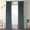 London Blue Plush Velvet Curtain