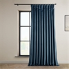 Avalon Blue Heritage Plush Velvet Extrawide Curtain