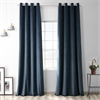 Avalon Blue Heritage Plush Velvet Grommet Curtain