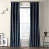 Avalon Blue Plush Velvet Curtain