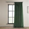 Eden Green Heritage Plush Velvet Extrawide Curtain