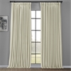 Au Lait Creme Heritage Plush Velvet Extrawide Curtain