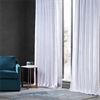 Iconic White Performance Velvet Blackout Curtain Pair (2 Panels)