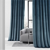 Lounge Teal Royal Lux Velvet Curtain