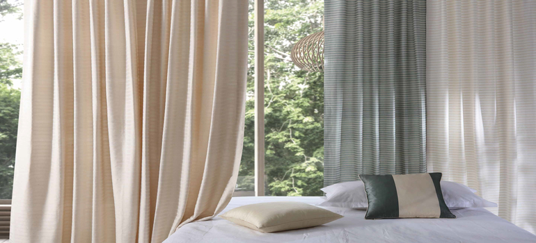 Hand Woven Cotton Stripe Curtains