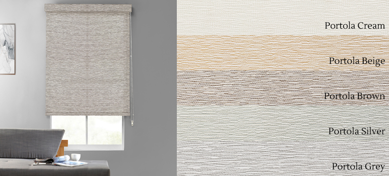 Faille Rib Textured Light Filtering Roller Shades