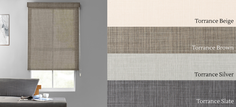 Poplin Textured Semi Sheer Roller Shades