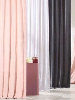 Solid Pattern Cotton Curtains